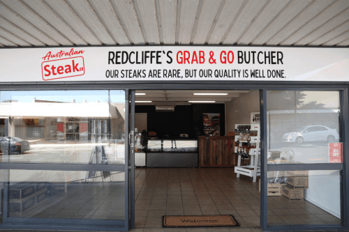 Visit Redcliffe QLD image of the out side of Autralians Steak Co Butcher shop