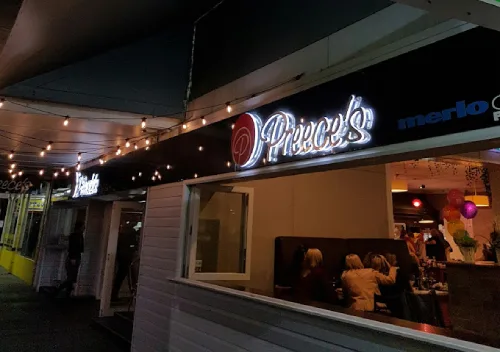image of showing the front of Preece's restuarant and logo