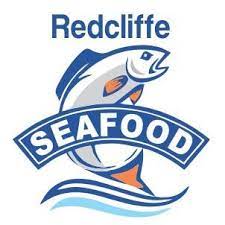 The Redcliffe Seafood logo of the name and a fish in the background