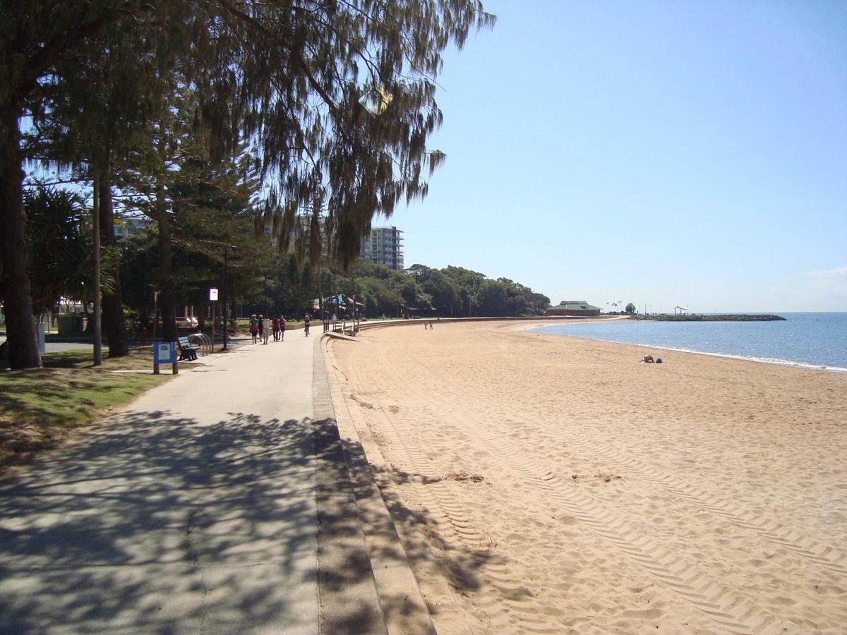 image of blue sky and blue water at Sutton's beach
