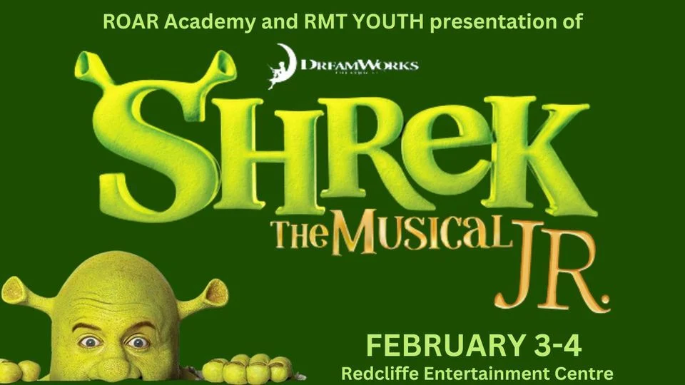 VRQ Events image of a banner showing Shrek musical